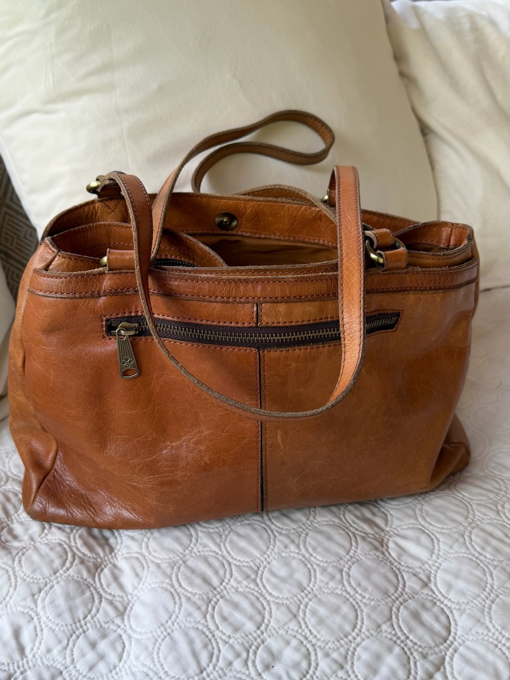 Patricia Nash Tan Leather Shoulder Bag